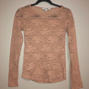 Blush pink long sleeve shirt